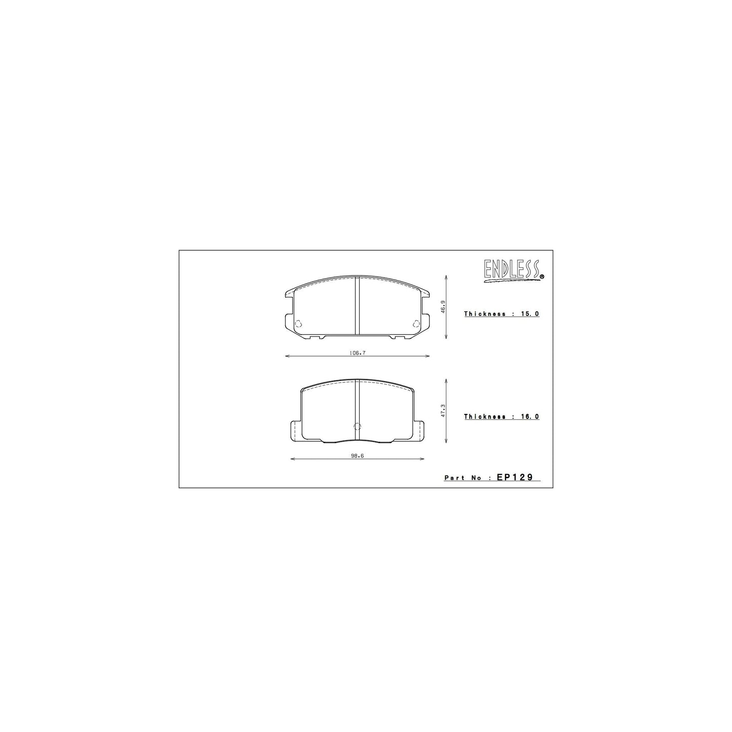 Endless CC-RG Brake Pads - EP129