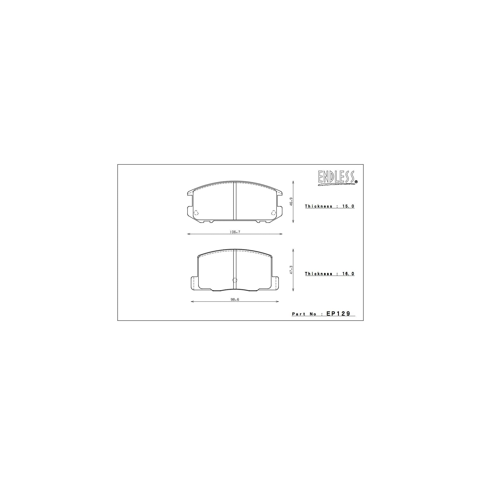 Endless CC-RG Brake Pads - EP129