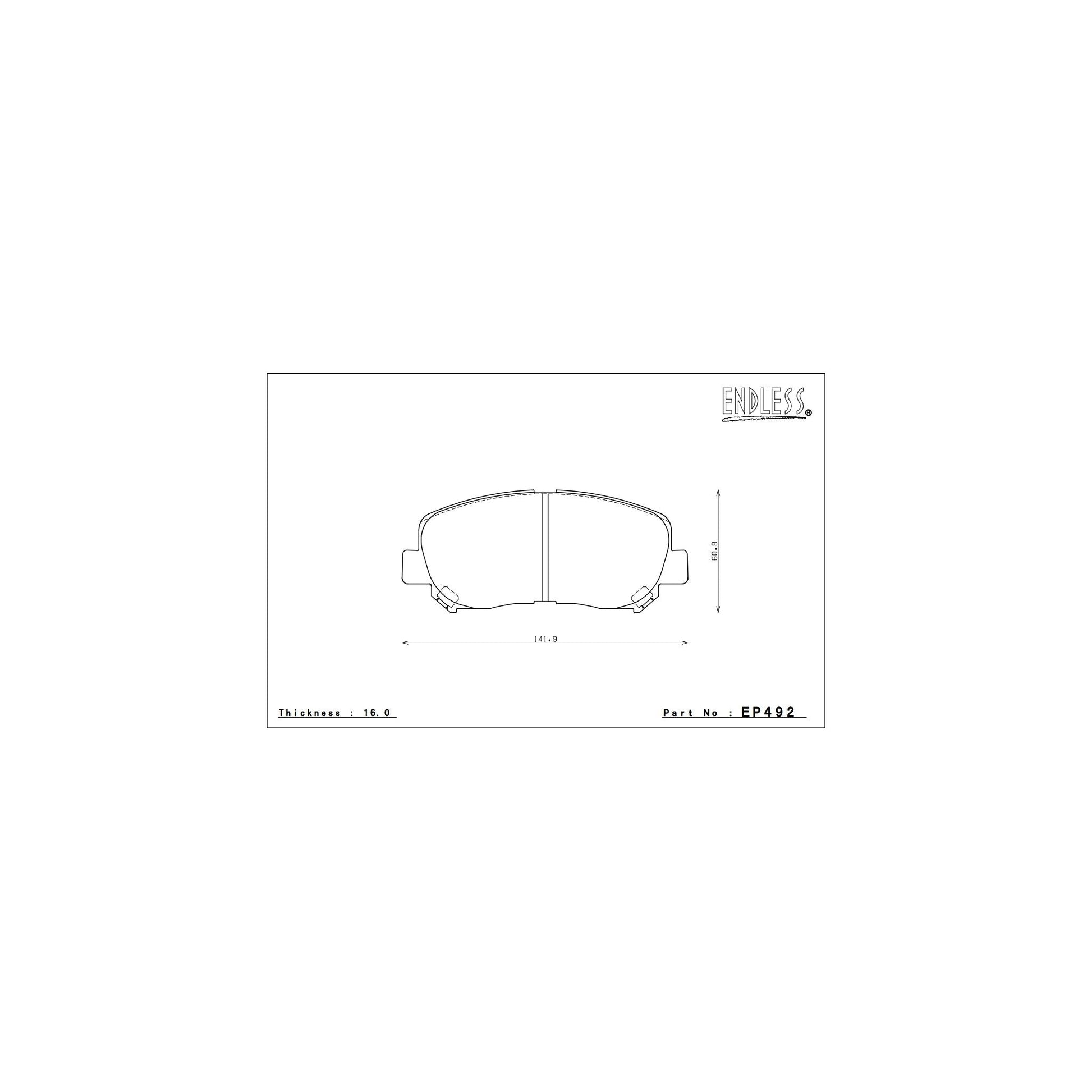 Endless SS2 Brake Pads - EP492